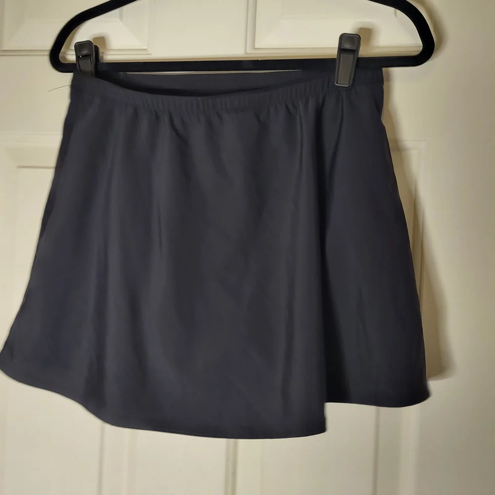 Flattering Black Swim  Skirt
